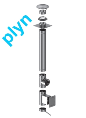 Jednovrstvové nerezové komíny 1.4404 - 0,5mm (80-130mm)
